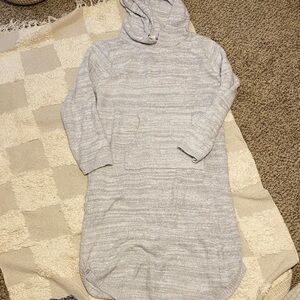 Softies Gray Hooded Sweater Dress